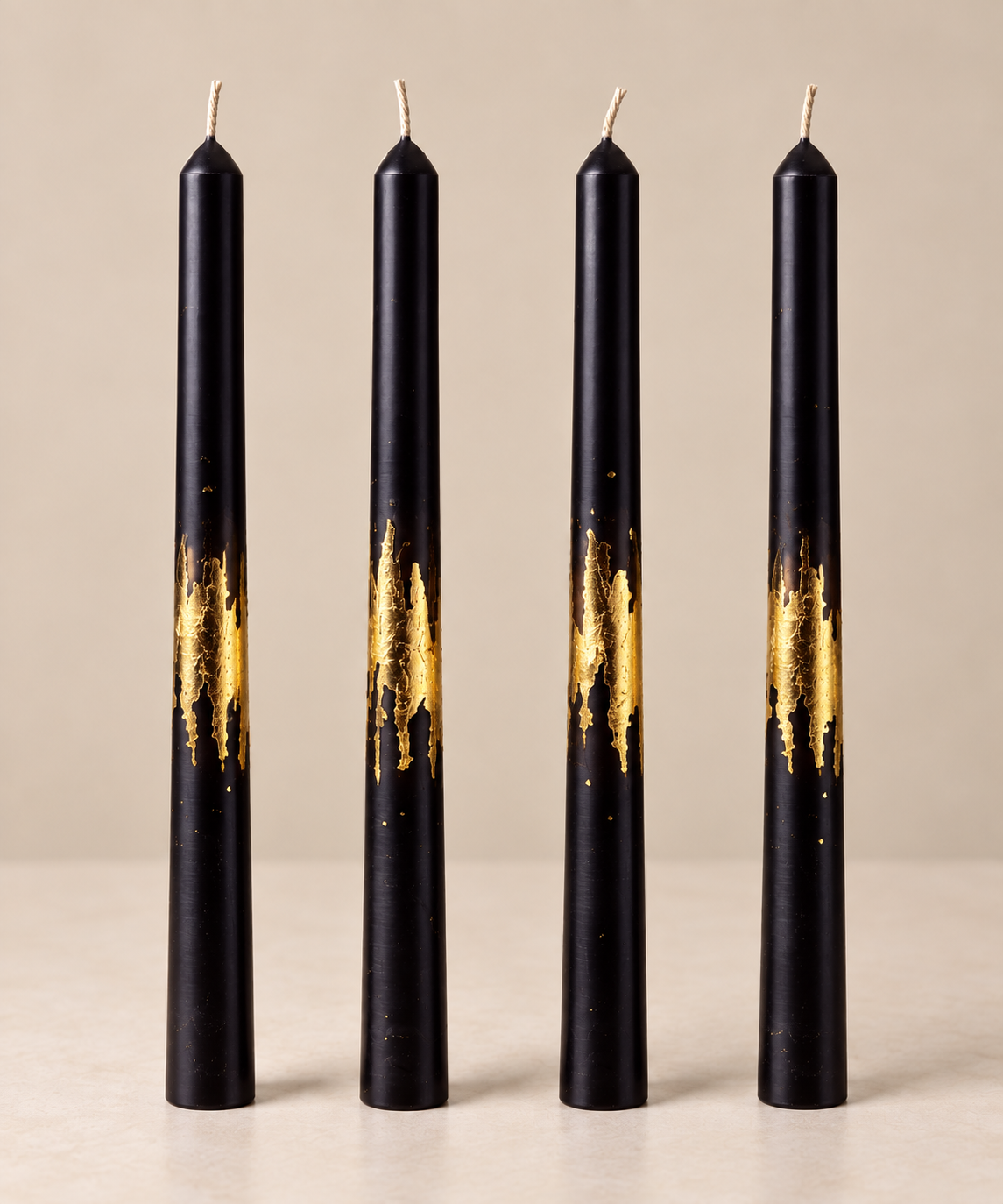Deep Purple & Gold Tapers CANDLEZ.IN