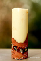 Guardian elephants Round CANDLE BY JAYA VIG