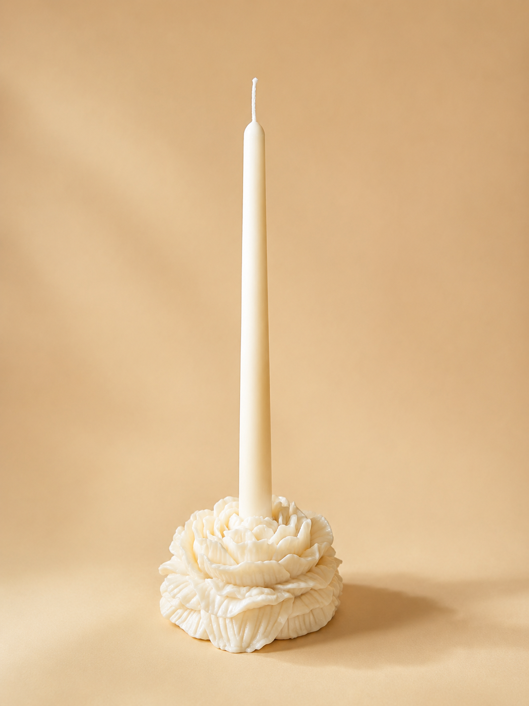 Sculpted Floral Taper Candle CANDLEZ.IN
