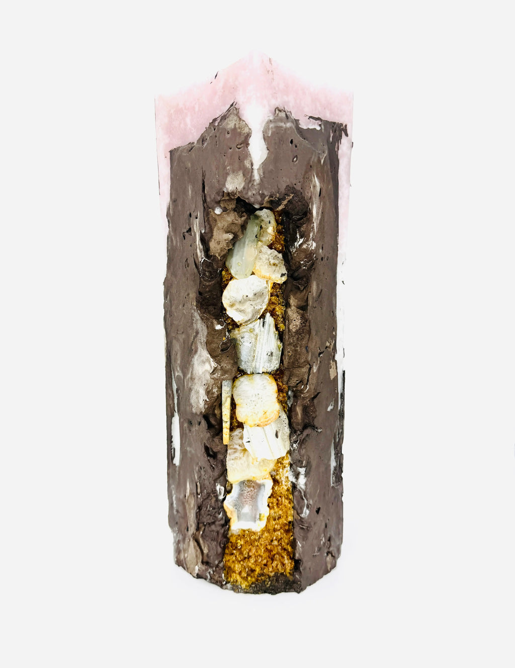 Golden Agate stone JV CANDLE