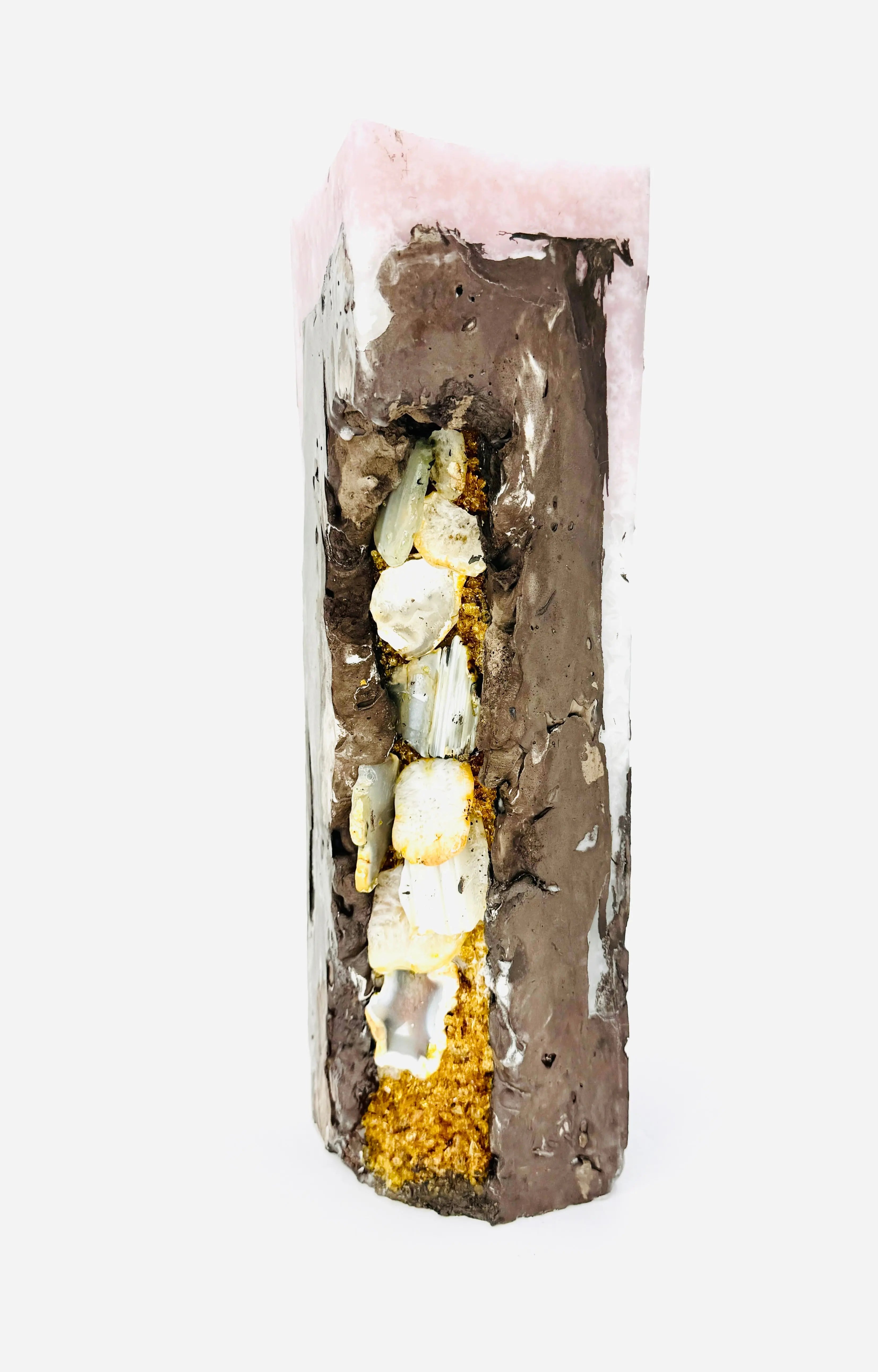 Golden Agate stone JV CANDLE