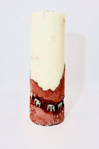 Guardian elephants Round CANDLE BY JAYA VIG