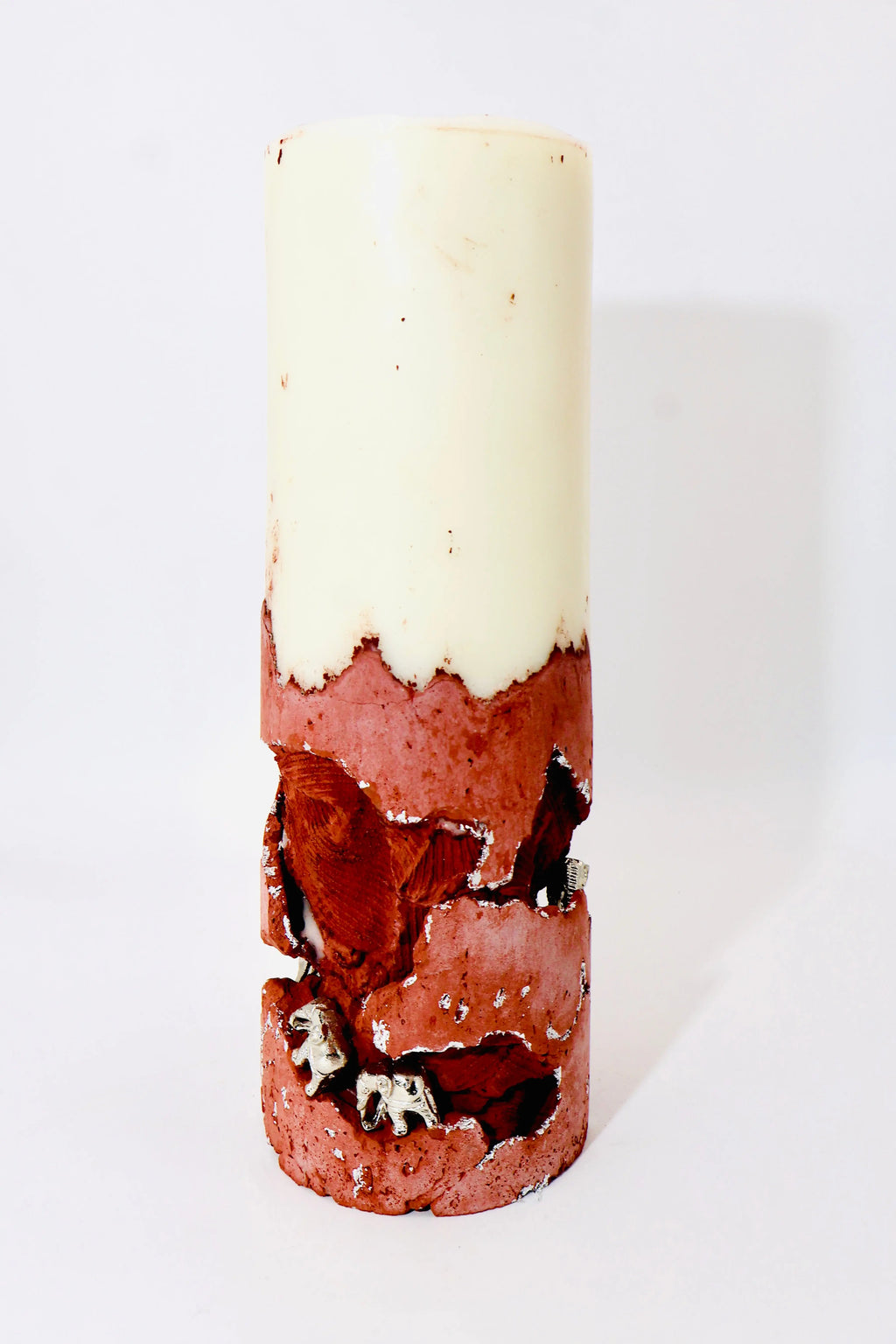 Guardian elephants Round CANDLE BY JAYA VIG